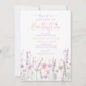 Invitation Pink Pastel Lifetime of Butterflies Bridal Shower (Devant)