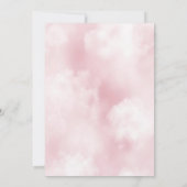 Invitation Pink Pastel Nous sommes sur Cloud Nine Baby shower (Dos)