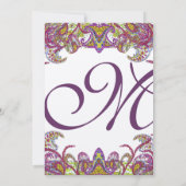 Invitation Pink Peacock Paisley (Dos)