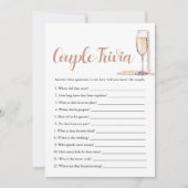 Invitation Pink Pearl & Prosecco Couple Trivia Bridal Game (Devant)