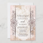 Invitation Pink Pearl Romantic Beach Wedding (Devant)