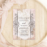 Invitation Pink Pearl Romantic Beach Wedding<br><div class="desc">Belles invitations pour votre mariage sur la plage ! Les touches d'aquarelle donnent une élégance romantique à la plage. Trouvez les articles correspondants dans ma boutique. Utilisez la fonction de personnalisation pour modifier les détails.</div>