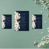 Invitation Pink Peonies Arrière - plan Mariage