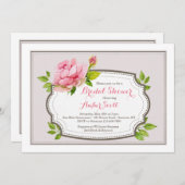 Invitation Pink Peony (Devant / Derrière)