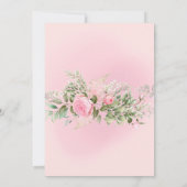 Invitation Pink Peony Bloom Alcool Enk Brunch & Bubbly (Dos)