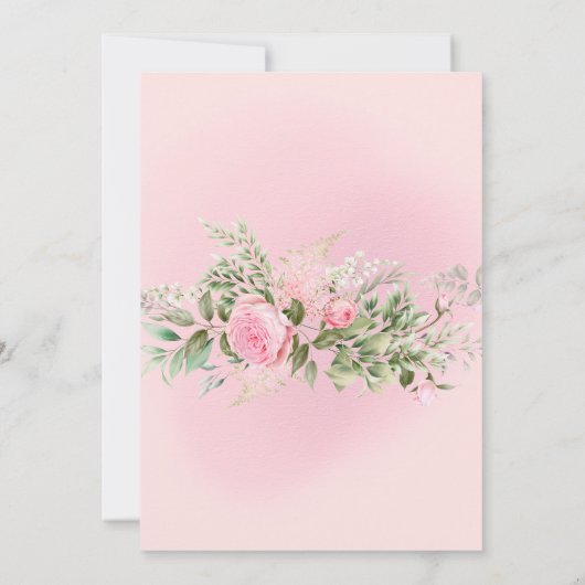 Invitation Pink Peony Bloom Alcool Enk Brunch & Bubbly (Dos)