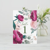 Invitation Pink Peony Eucalyptus Garden Floral Glam Wedding  (Debout devant)