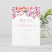 Invitation Pink Peony Floral (Debout devant)