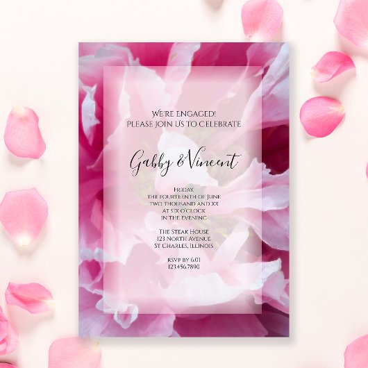 Invitation Pink Peony Flower