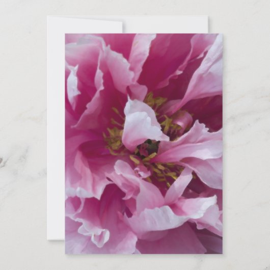 Invitation Pink Peony Flower (Dos)