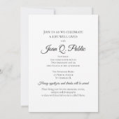 Invitation Pink Peony Flower Vivant Fête funéraire (Dos)