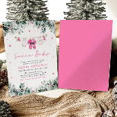 Invitation Pink Père Noël bébé Baby shower de linge de maison