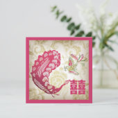 Invitation Pink Phoenix Chinese Bride douche (Debout devant)