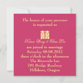 Invitation Pink Phoenix Chinese Bride douche (Dos)