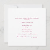 Invitation Pink Photo Collage Custom Femmes's Birthday Party (Dos)