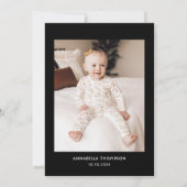 Invitation Pink Photo Halloween Girl 2e anniversaire (Dos)