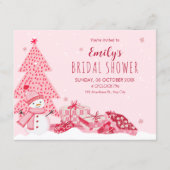 Invitation Pink playful winter bridal shower (Devant)