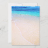 Invitation Pink Plumeria Beach Destination Fête des mariées © (Dos)