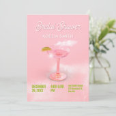 Invitation Pink poach cocktail margarita nuptiale douche (Debout devant)