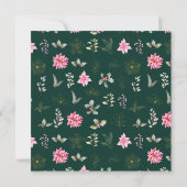 Invitation Pink Poinsettia Wreath (Dos)