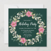 Invitation Pink Poinsettia Wreath (Devant)