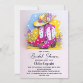 Invitation Pink Polka Dot Boots and Cowboy Hat Bridal Shower (Devant)