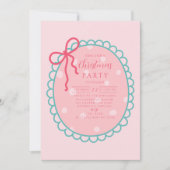 Invitation Pink Polka Dot Christmas (Devant)