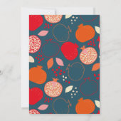 Invitation Pink Pomegranate Pattern Bat Mitzvah (Dos)