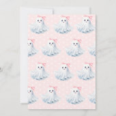 Invitation Pink Premier Jour Boo Fantôme Bow Anniversaire Fil (Dos)