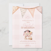 Invitation Pink Preschool Teddy Bear Graduation (Devant)