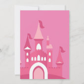 Invitation Pink Princess Castle Girl Anniversaire (Dos)