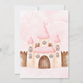 Invitation Pink Princess Castle Horse fête d'anniversaire (Dos)