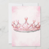 Invitation Pink Princess Crown Fairytale Anniversaire (Dos)