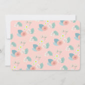 Invitation Pink Princess Floral Cake Girl Photo Anniversaire (Dos)