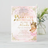 Invitation Pink Princess Sparkle Tutu & Baby shower de la Cou (Debout devant)