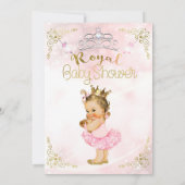 Invitation Pink Princess Sparkle Tutu & Baby shower de la Cou (Dos)