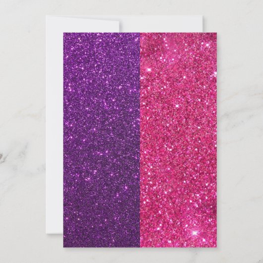 Invitation Pink princesse château fille fête d'anniversaire (Dos)