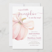 Invitation Pink Pumpkin Coquette Baby Shower (Devant)