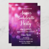 Invitation Pink Purple Bokeh (Devant / Derrière)