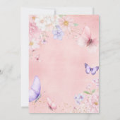 Invitation Pink Purple Butterfly Girl First Holy Communion (Dos)