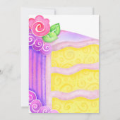 Invitation Pink Purple Cake Floral 90e fête d'anniversaire (Dos)