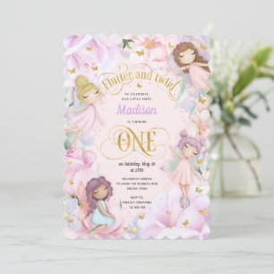 Invitation Pink Purple Garden Fée, forêt enchantée Invitat