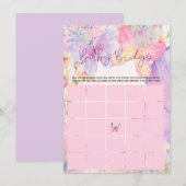 Invitation Pink Purple Oh Baby Butterfly Baby shower (Devant / Derrière)