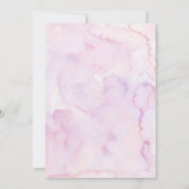 Invitation Pink Purple Papillon Floral fête d'anniversaire (Dos)