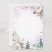 Invitation Pink Purple Snowflake Snow in Love Bridal Shower (Dos)