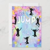 Invitation Pink Purple Tee Retro Jump and Play Anniversaire (Dos)