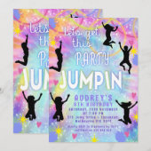 Invitation Pink Purple Tie Dye Permet d'obtenir Jumpin de la  (Devant / Derrière)
