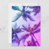 Invitation Pink & Purple Tropical Beach Sunset Anniversaire (Dos)