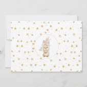 Invitation Pink Quelques Bunny Boho Floral 1er Anniversaire (Dos)