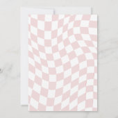 Invitation Pink Racing Car Fast One Girl Premier anniversaire (Dos)